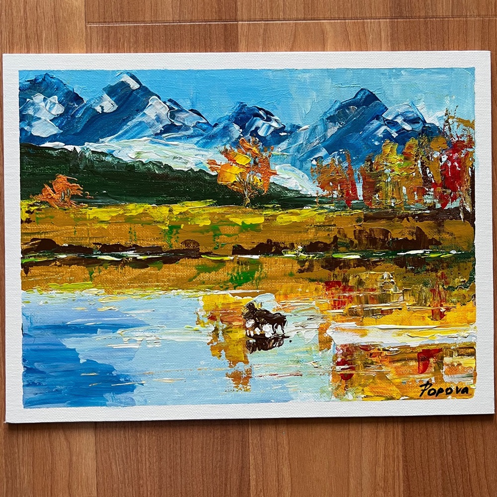 “Tired Autumn” Acrylic Painting